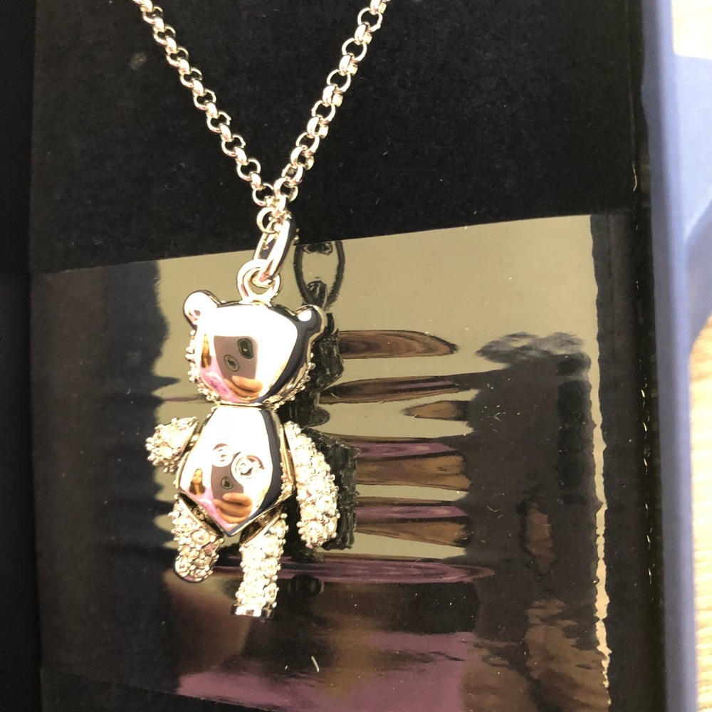 AUTHENTIC SWAROVSKI TEDDY BEAR NECKLACE NEW IN BOX - Picture 6 of 8